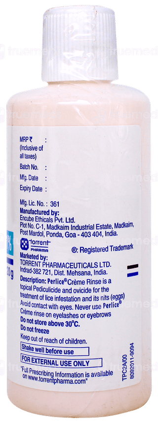 Perlice Creme Rinse Cream 120gm