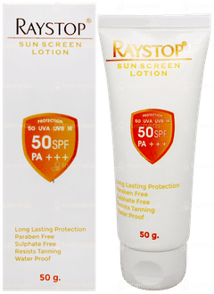 Raystop 50 Spf Pa+++ Sunscreen Lotion 50Gm Raystop 50 Spf Pa+++ Sunscreen Lotion 50Gm