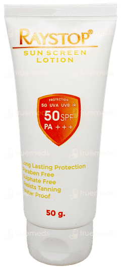 Raystop 50 Spf Pa+++ Sunscreen Lotion 50Gm