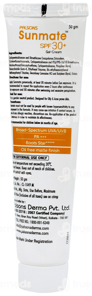 Sunmate Spf 30 Plus Gel+ Cream 50 GM