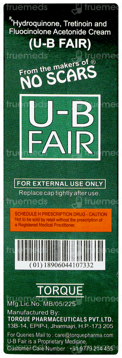 U B Fair For Men Cream 30gm U B Fair For Men Cream 30gm