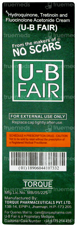 U B Fair For Men Cream 30gm