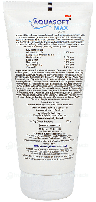 Aquasoft Max Intense Moisturizing Cream 150gm
