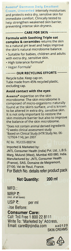 Aveeno Dermexa Daily Emollient Cream 200Ml