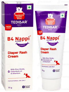 Tedibar B4 Nappi Diaper Rash Cream 75gm Tedibar B4 Nappi Diaper Rash Cream 75gm