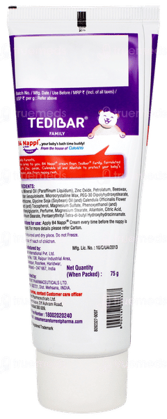 Tedibar B4 Nappi Diaper Rash Cream 75gm