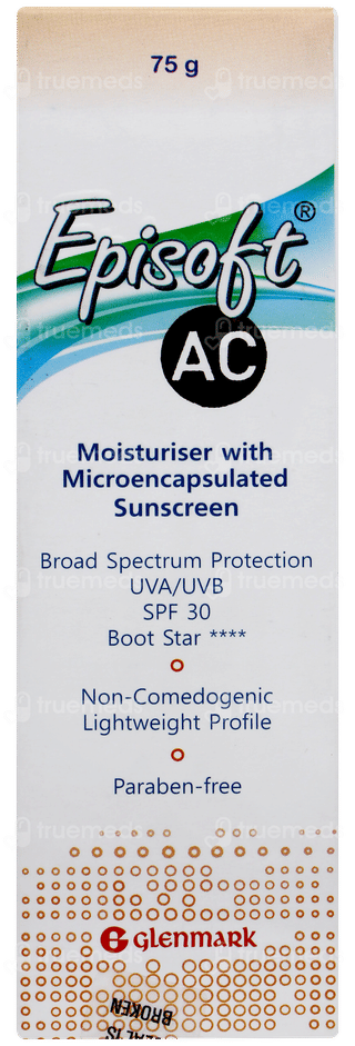 Episoft Ac Spf 30 Moisturiser With Microencapsulated Sunscreen 75gm