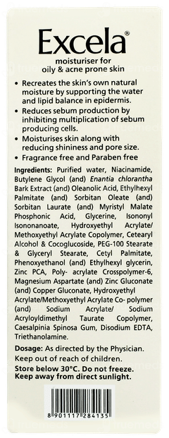 Excela Moisturiser For Oily & Acne Prone Skin 50gm
