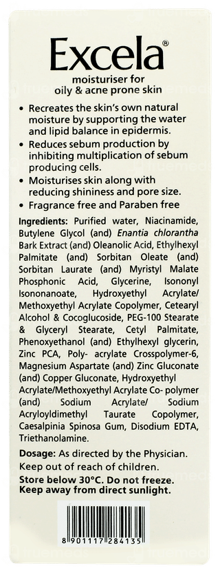 Excela Moisturiser For Oily & Acne Prone Skin 50gm