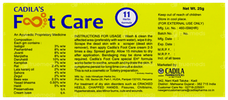 Cadilas Foot Care Cream 25gm
