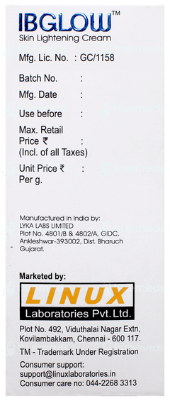 Ibglow Skin Lightening Cream 20Gm Ibglow Skin Lightening Cream 20Gm