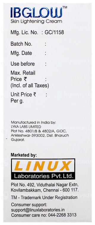 Ibglow Skin Lightening Cream 20Gm