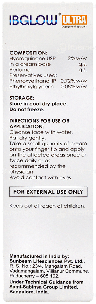 Ibglow Ultra Depigmenting Cream 15gm