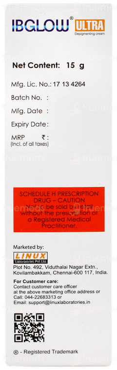 Ibglow Ultra Depigmenting Cream 15gm Ibglow Ultra Depigmenting Cream 15gm