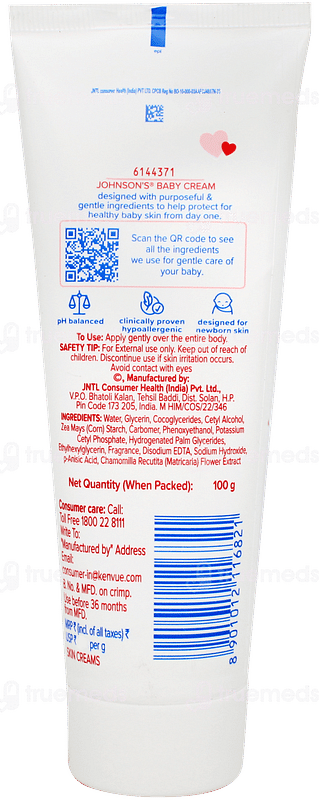 Johnsons Baby Cream 100gm