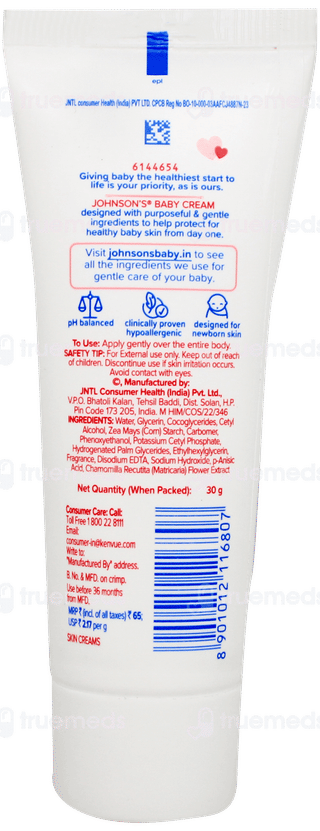 Johnsons Baby Cream 30gm