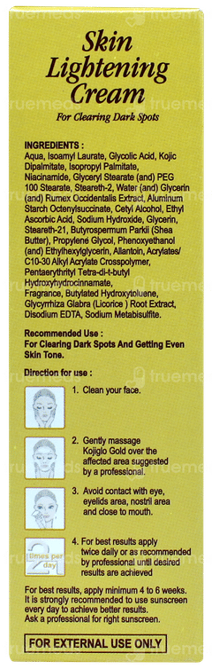 Kojiglo Gold Skin Lightening Cream 20gm