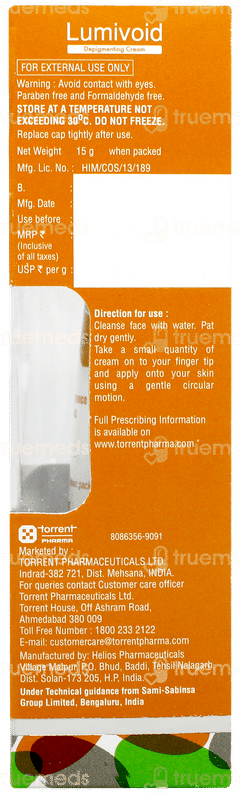 Lumivoid Depigmenting Cream 15gm Lumivoid Depigmenting Cream 15gm