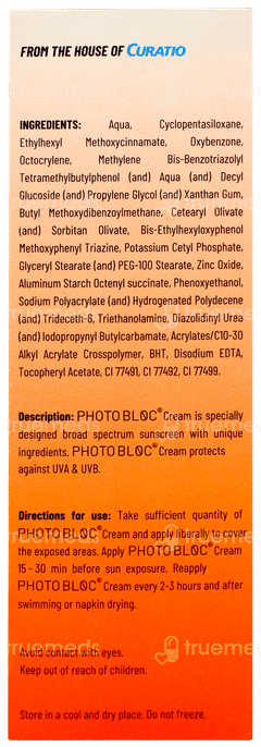 Photo Bloc Spf 50 + P++++ Cream 50gm