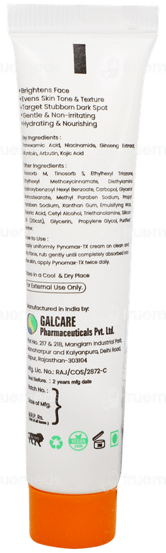 Pynomax Tx Spf 50 Cream 15gm