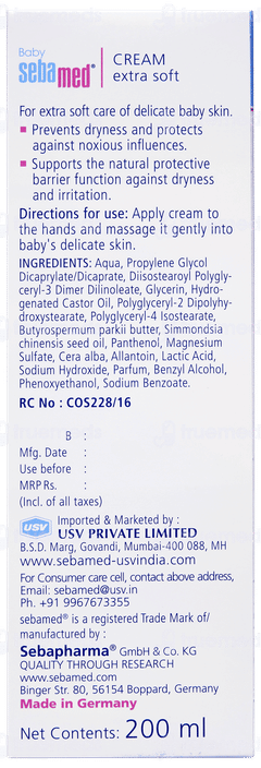 Sebamed Baby Extra Soft Cream 200ml