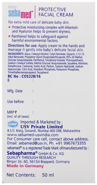 Sebamed Baby Protective Facial Cream 50Ml