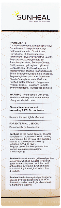 Sunheal Spf 50+ Pa++++ Ultra Matte Gel Sunscreen 50gm