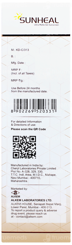 Sunheal Spf 50+ Pa++++ Ultra Matte Gel Sunscreen 50gm