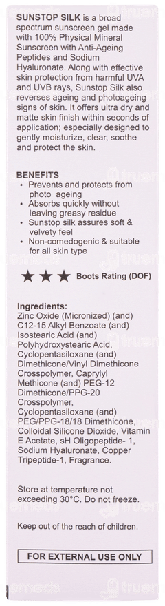Sunstop Silk Spf 58+ Gel 50gm