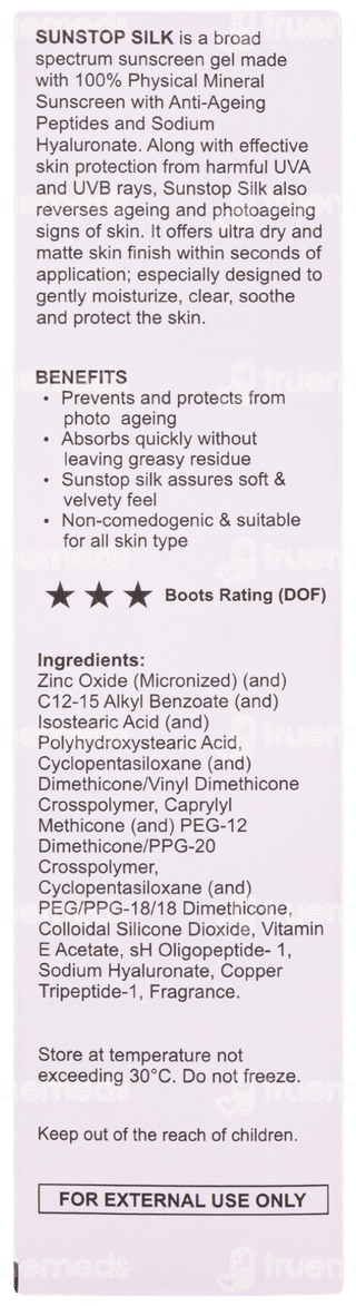 Sunstop Silk Spf 58+ Gel 50gm