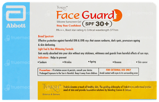Tvaksh Face Guard Spf 30+ Pa+++ Silicone Sunscreen Gel 50gm