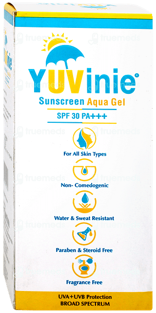 Yuvinie Spf 30 Pa+++ Sunscreen Aqua Gel 50gm