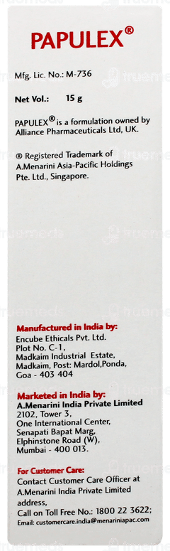 Papulex Cream 15gm Papulex Cream 15gm