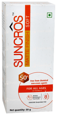 Suncros Soft Spf 50+ Pa+++ Matte Finish Gel 50Gm