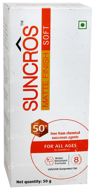 Suncros Soft Spf 50+ Pa+++ Matte Finish Gel 50Gm