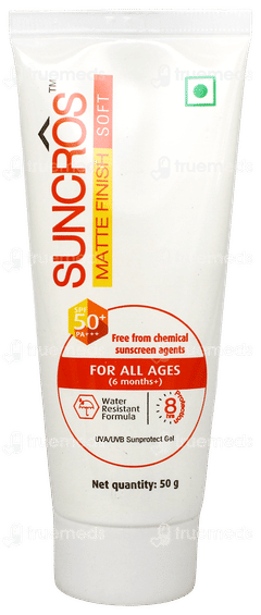 Suncros Soft Spf 50+ Pa+++ Matte Finish Gel 50Gm