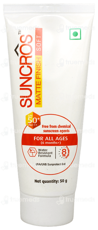 Suncros Soft Spf 50+ Pa+++ Matte Finish Gel 50Gm