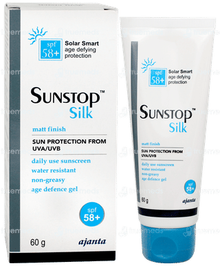 Sunstop Silk Spf 58+ Matt Finish Sunscreen Gel 60gm