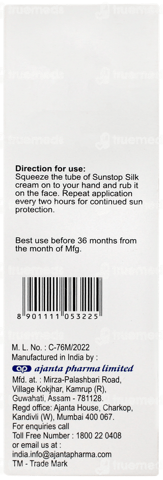 Sunstop Silk Spf 58+ Matt Finish Sunscreen Gel 60gm