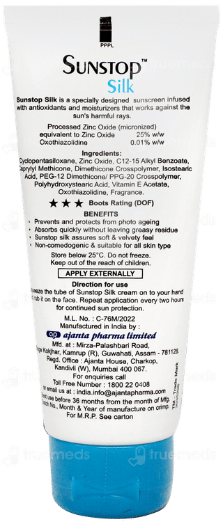 Sunstop Silk Spf 58+ Matt Finish Sunscreen Gel 60gm