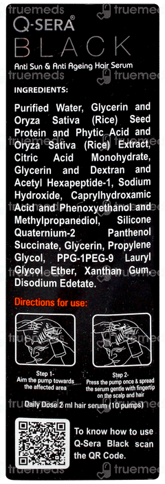 Q Sera Black Hair Serum 60ml Q Sera Black Hair Serum 60ml