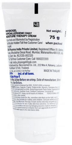 Physiogel Hypoallergenic Daily Moisture Therapy Cream 75gm