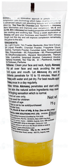 Akmasq Pimple Care Complexion Mask 75Gm