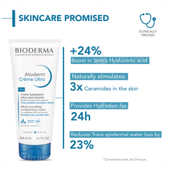 Bioderma Atoderm Ultra Nourishing Moisturising Cream 200ml
