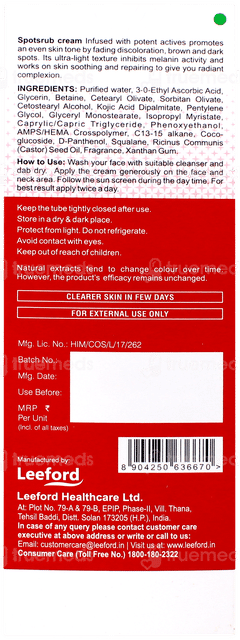 Spotsrub Cream 15gm Spotsrub Cream 15gm