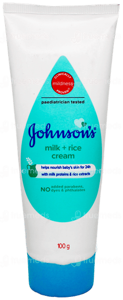 Johnsons Baby Milk + Rice Cream 100Gm