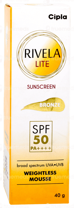 Rivela Lite Bronze Spf 50 Pa++++ Sunscreen 40gm