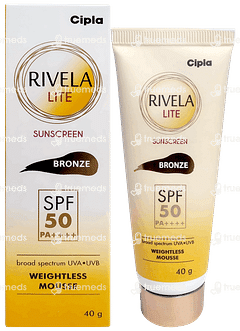 Rivela Lite Bronze Spf 50 Pa++++ Sunscreen Cream 40gm