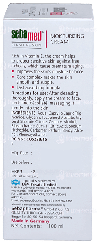 Sebamed Sensitive Skin Moisturizing Cream 100ml