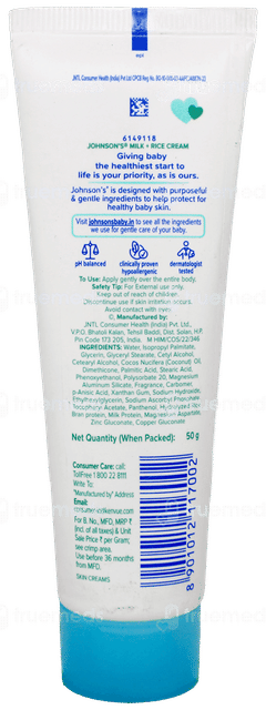 Johnsons Milk + Rice Cream 50Gm